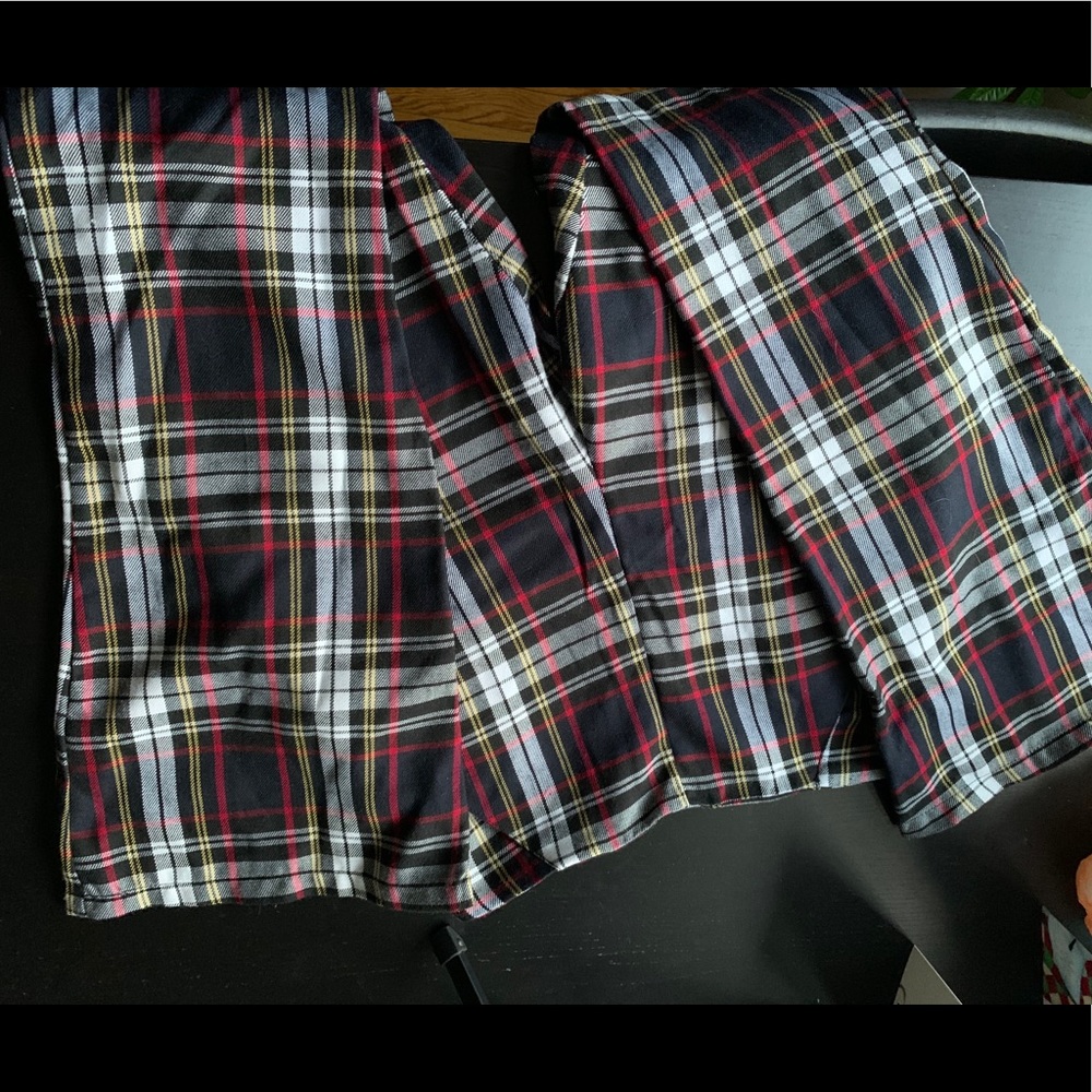 PrettyLittleThing Plaid Flared Pant